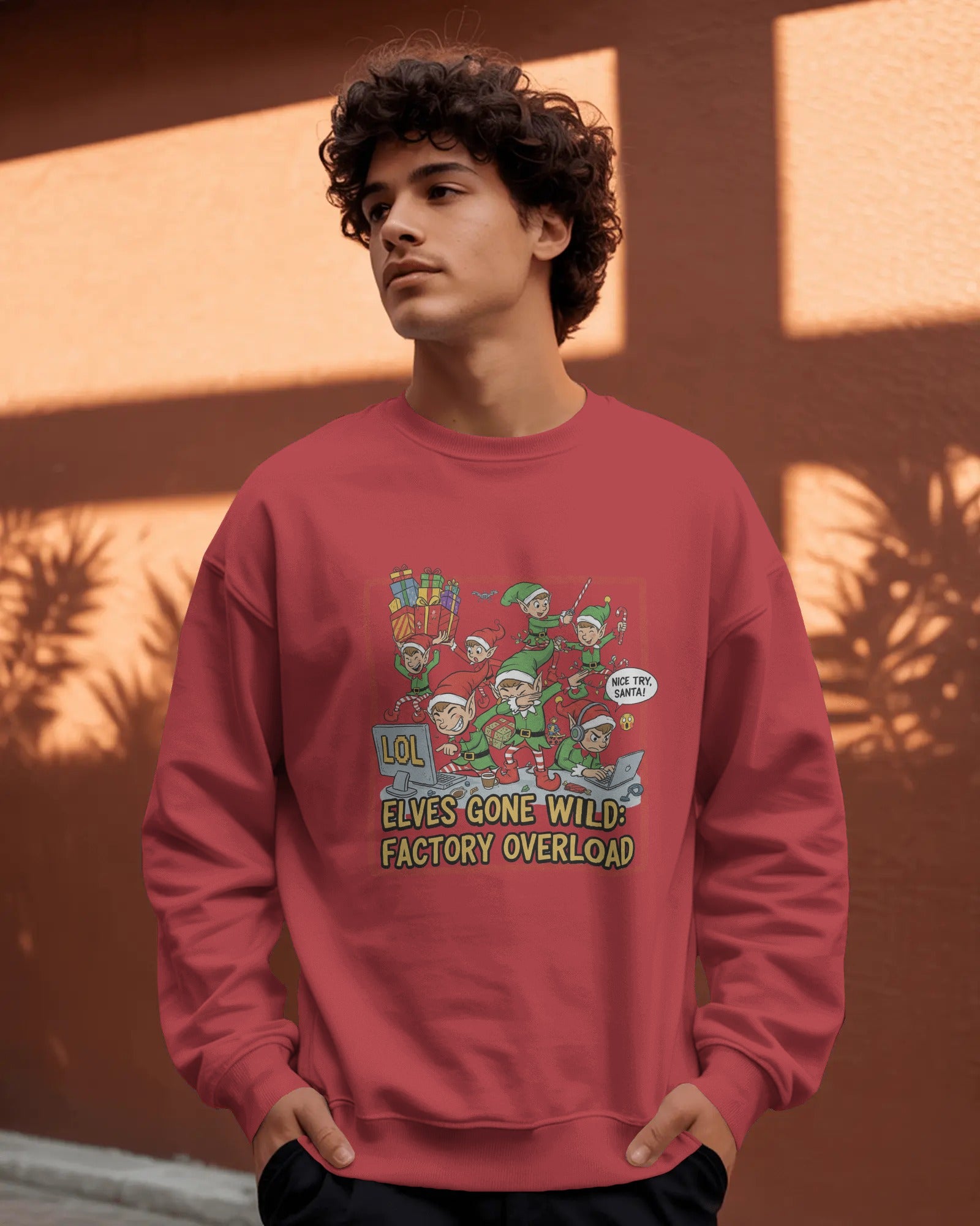 Elves Gone Wild Factory Overload Sweatshirt