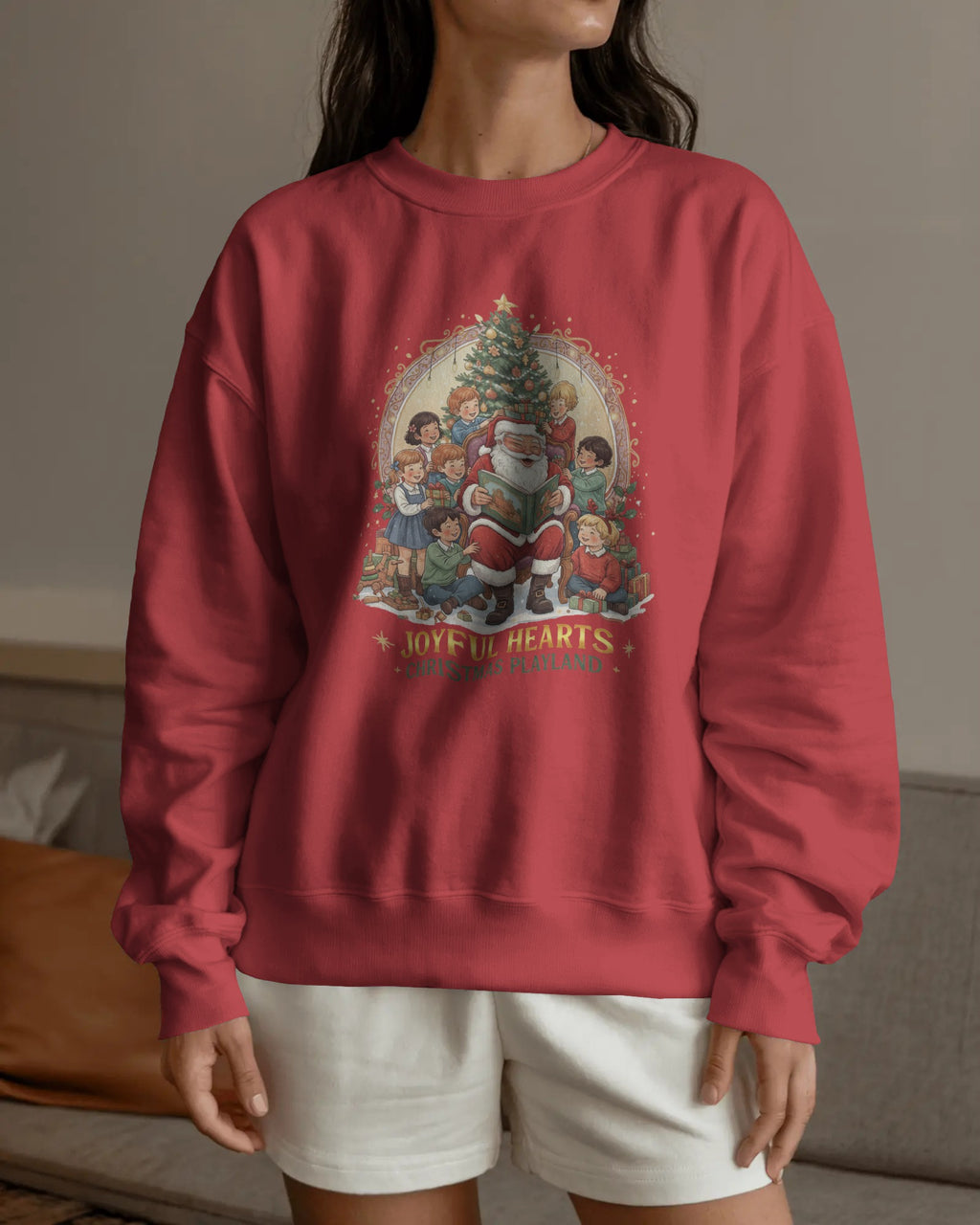 Christmas Joyful Hearts Sweatshirt