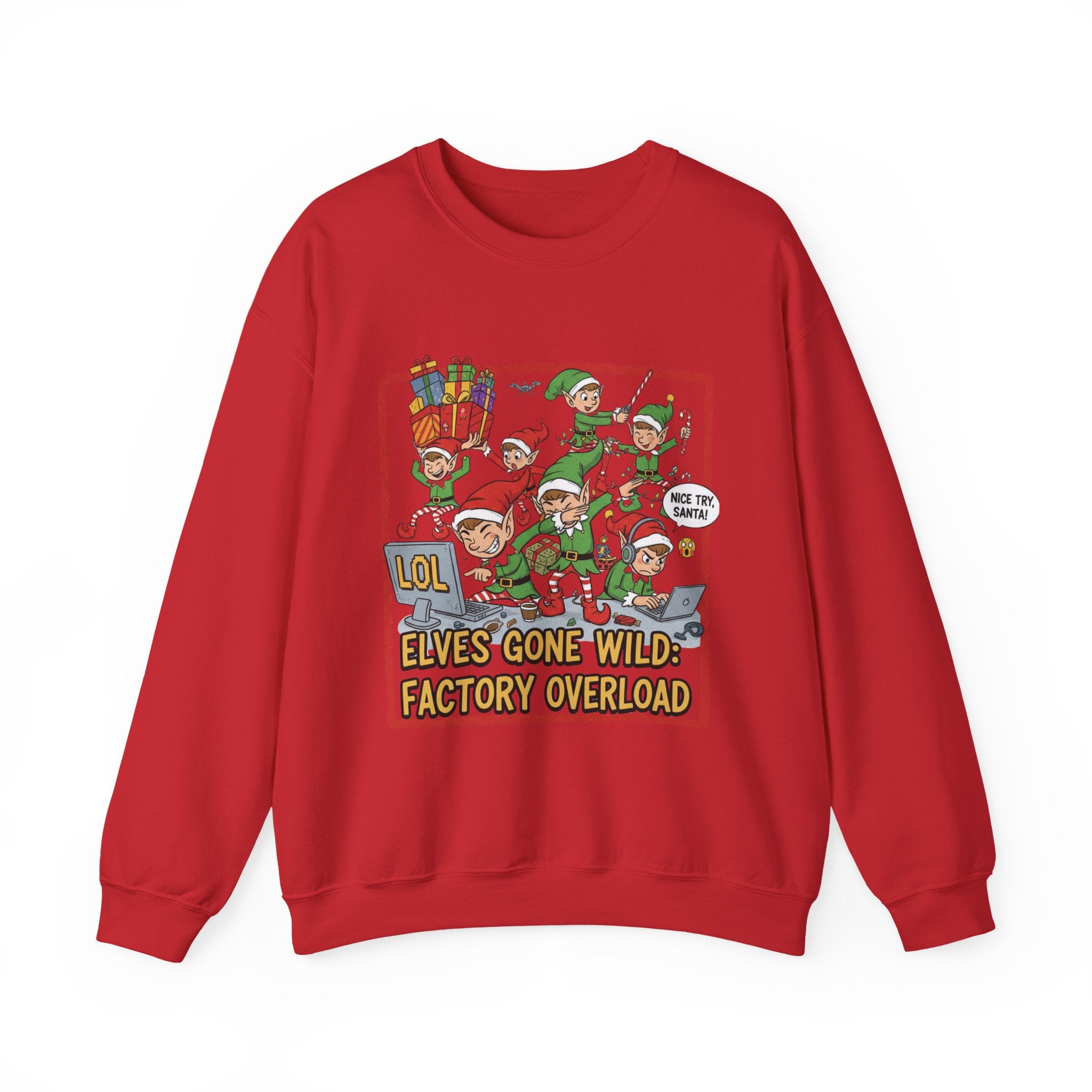 Elves Gone Wild Factory Overload Sweatshirt